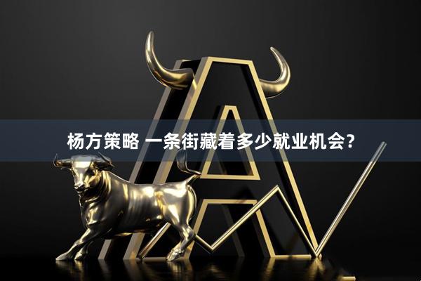 杨方策略 一条街藏着多少就业机会？